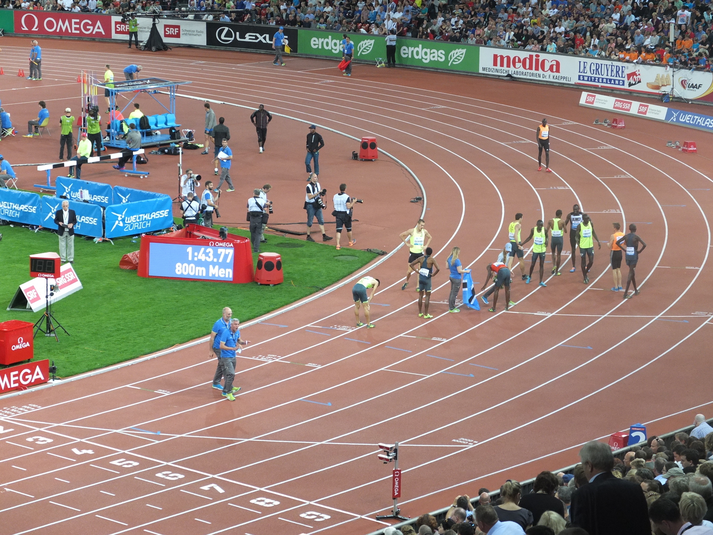 After the 800 meter race in Zurich